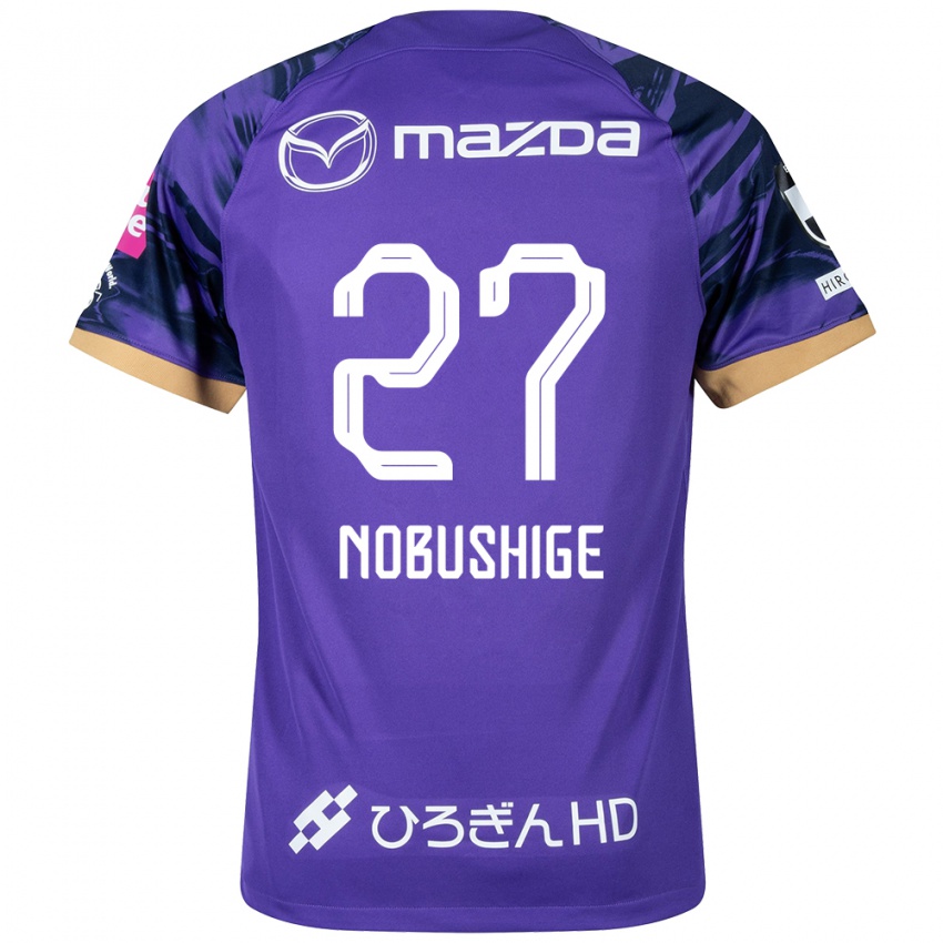 Homme Maillot Ryojiro Nobushige #27 Blanc Violet Tenues Domicile 2024/25 T-Shirt Belgique