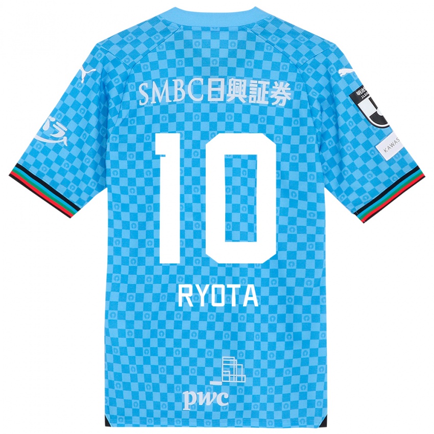 Homme Maillot Ryota Oshima #10 Bleu Azur Tenues Domicile 2024/25 T-Shirt Belgique