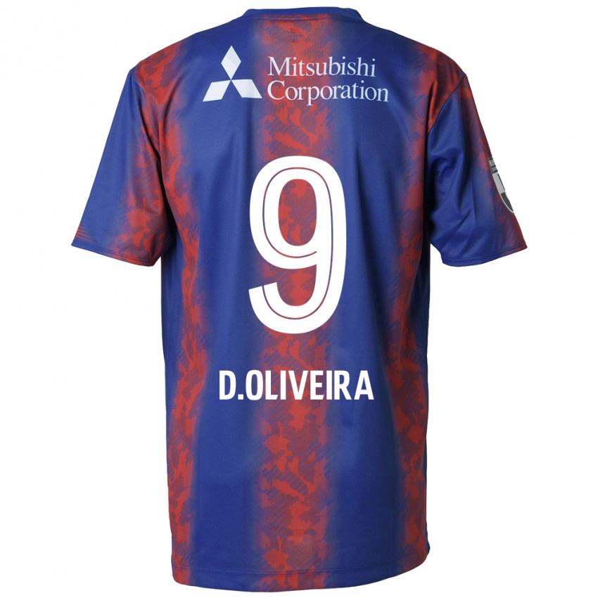 Heren Diego Oliveira #9 Blauw Rood Thuisshirt Thuistenue 2024/25 T-Shirt België