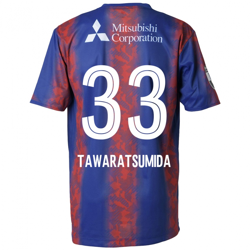 Heren Kota Tawaratsumida #33 Blauw Rood Thuisshirt Thuistenue 2024/25 T-Shirt België