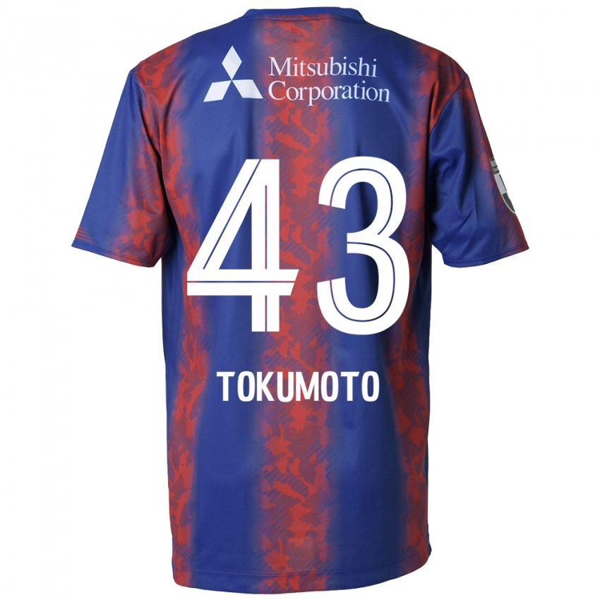 Heren Shuhei Tokumoto #43 Blauw Rood Thuisshirt Thuistenue 2024/25 T-Shirt België