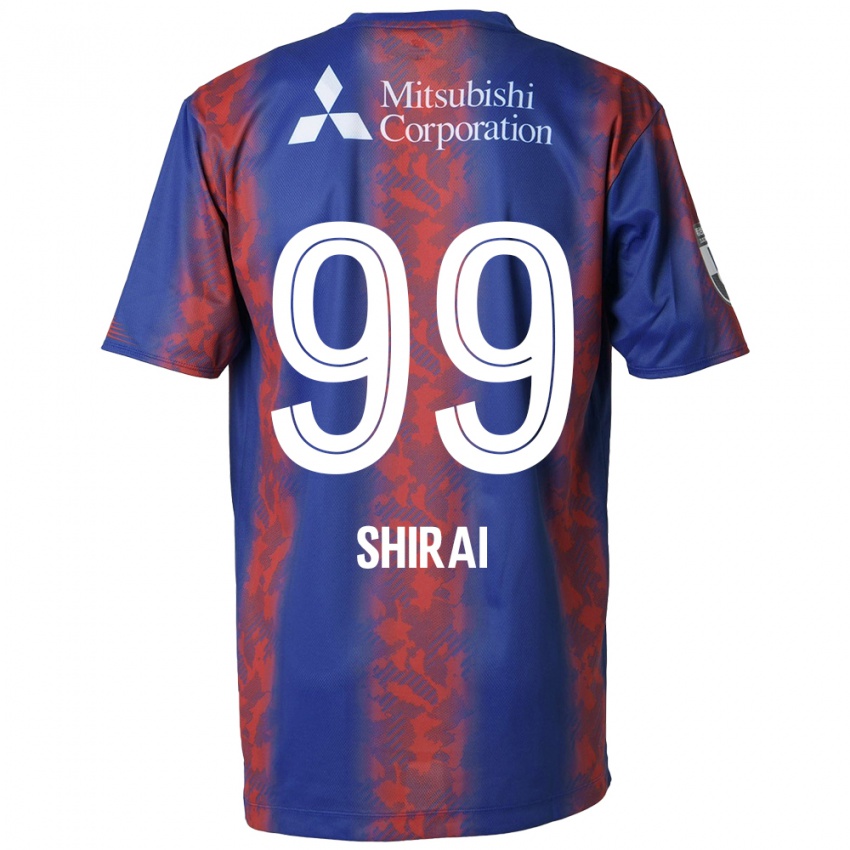 Herren Kosuke Shirai #99 Blau Rot Heimtrikot Trikot 2024/25 T-Shirt Belgien