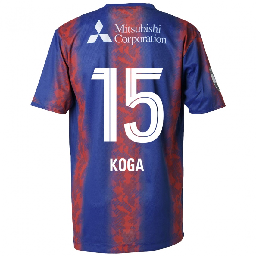 Heren Shun Koga #15 Blauw Rood Thuisshirt Thuistenue 2024/25 T-Shirt België