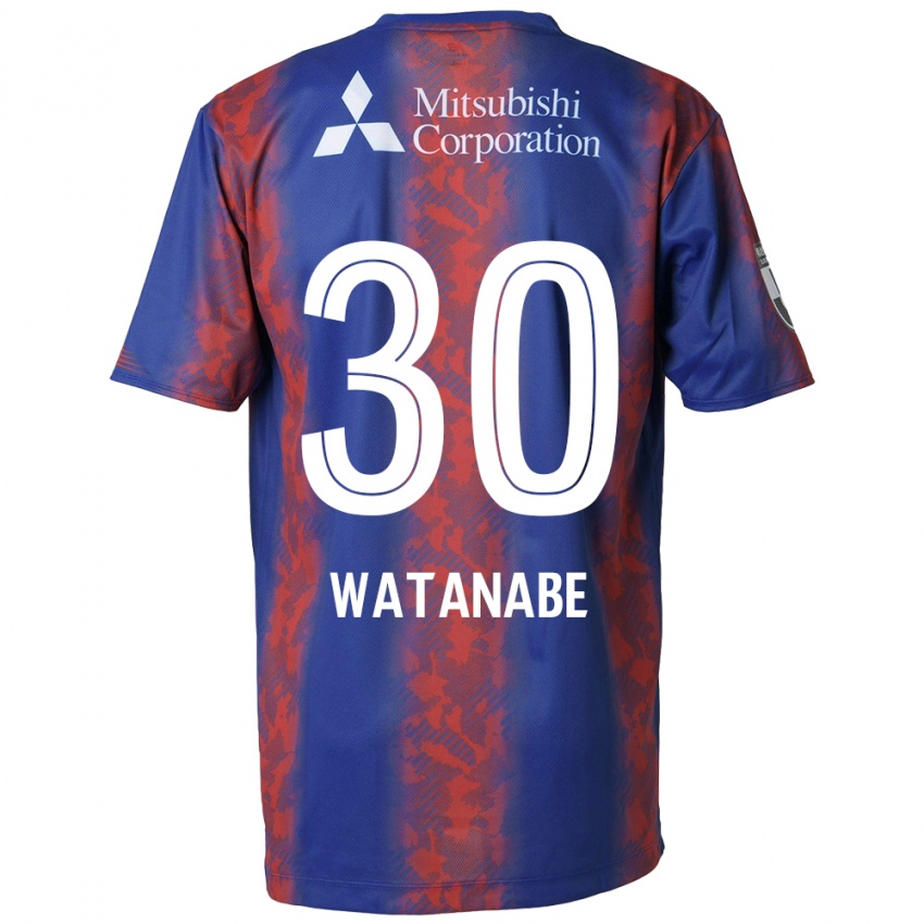 Heren Matthew Watanabe #30 Blauw Rood Thuisshirt Thuistenue 2024/25 T-Shirt België