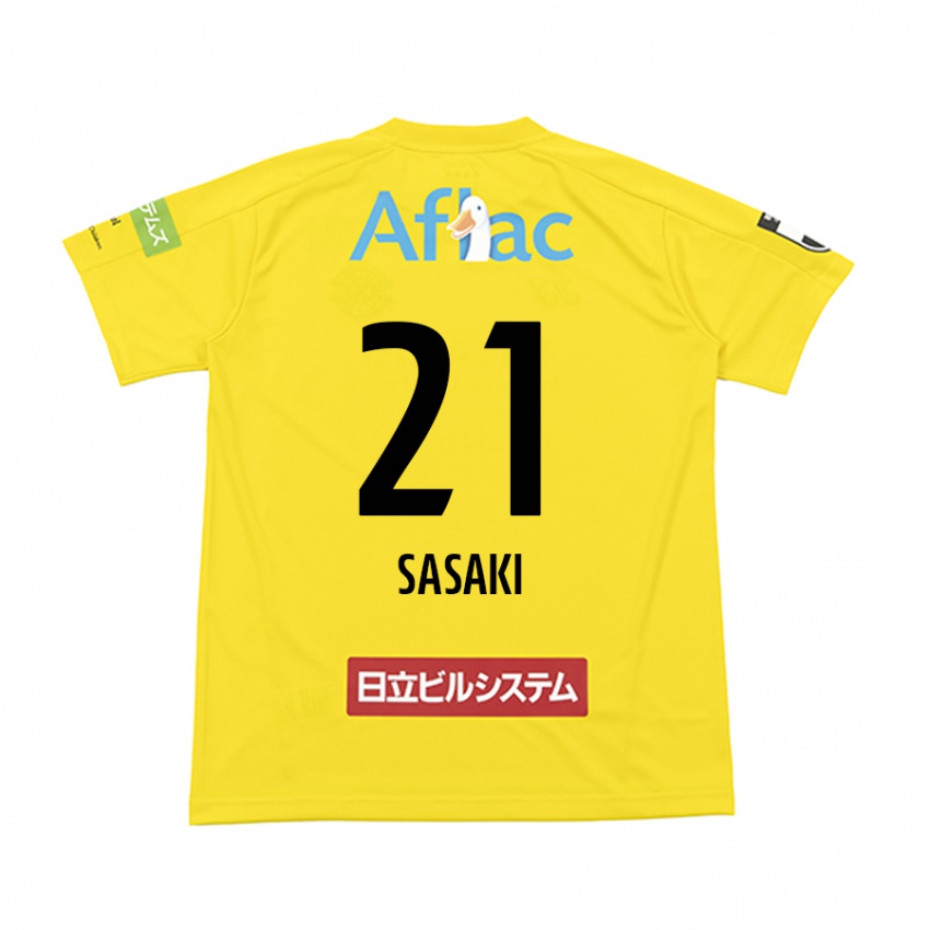 Homme Maillot Masato Sasaki #21 Jaune Noir Tenues Domicile 2024/25 T-Shirt Belgique