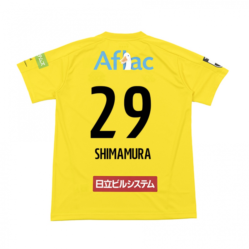 Homme Maillot Takuya Shimamura #29 Jaune Noir Tenues Domicile 2024/25 T-Shirt Belgique