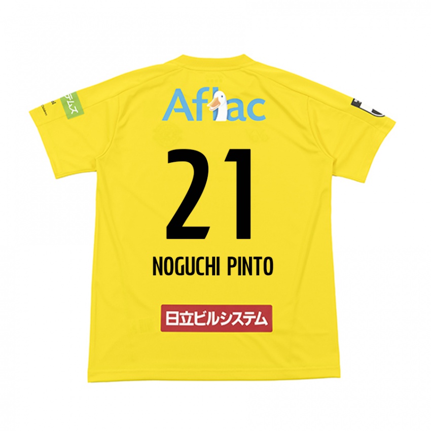 Homme Maillot Amato Noguchi Pinto #21 Jaune Noir Tenues Domicile 2024/25 T-Shirt Belgique