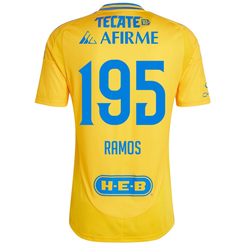 Heren Rodrigo Ramos #195 Goud Geel Thuisshirt Thuistenue 2024/25 T-Shirt België