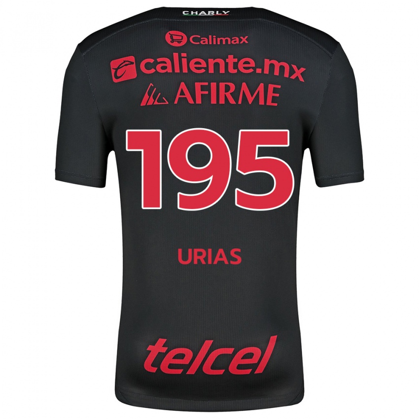 Homme Maillot Héctor Urías #195 Noir Rouge Tenues Domicile 2024/25 T-Shirt Belgique