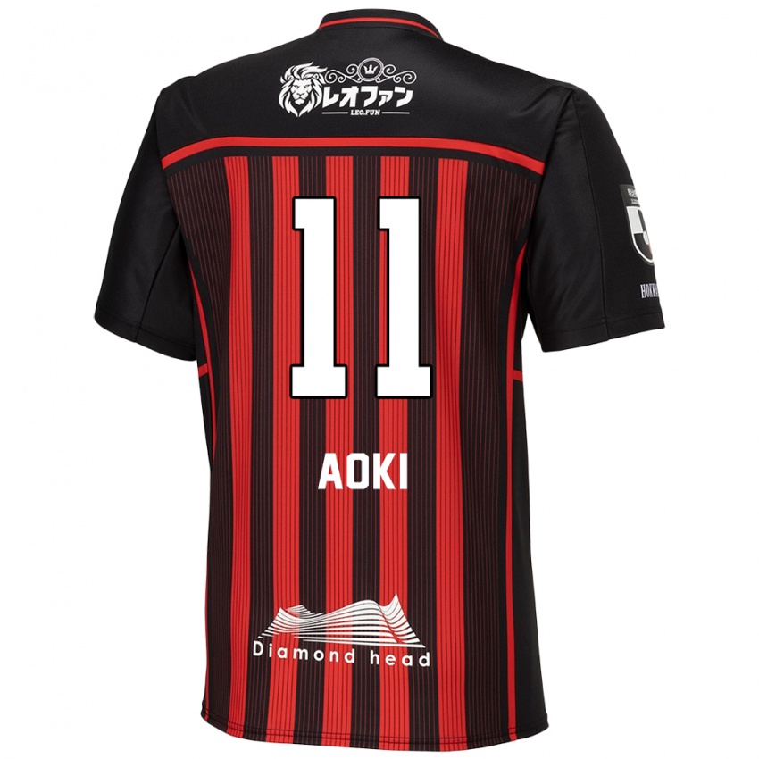 Herren Ryota Aoki #11 Rot Schwarz Heimtrikot Trikot 2024/25 T-Shirt Belgien