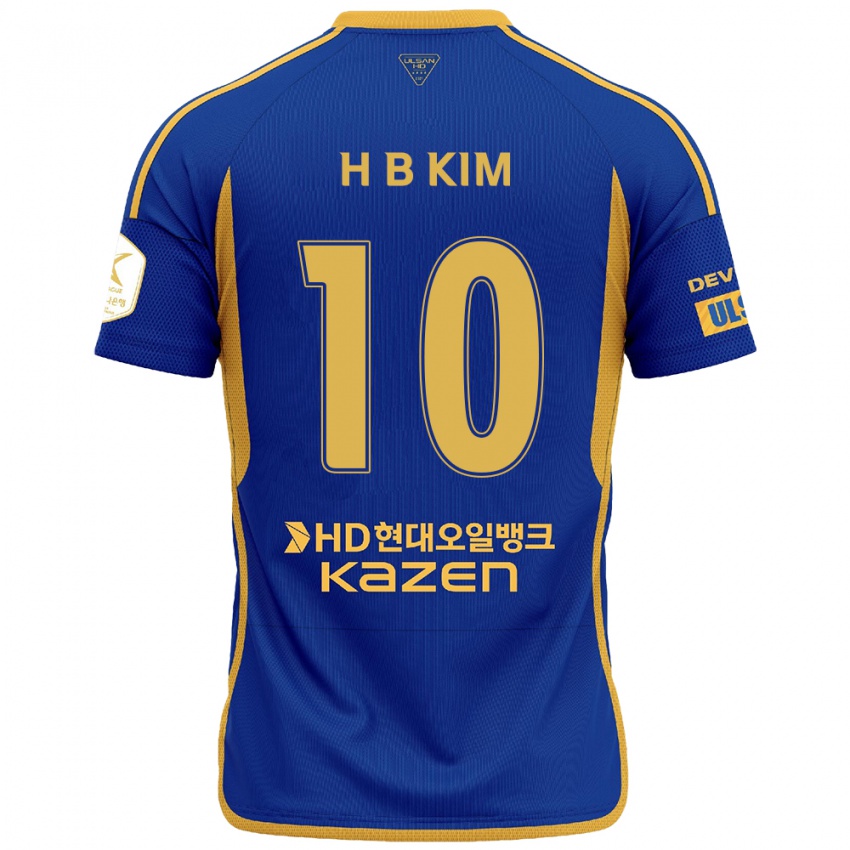 Herren Beom-Hwan Kim #10 Blau Gelb Heimtrikot Trikot 2024/25 T-Shirt Belgien