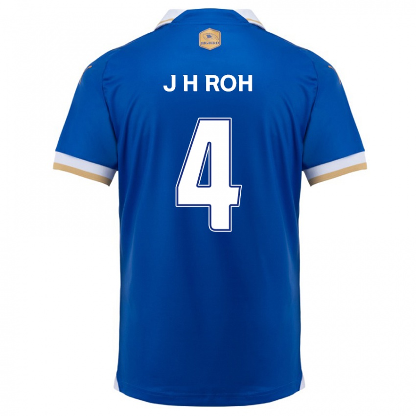 Herren Hyun-Jun Roh #4 Blau Weiss Heimtrikot Trikot 2024/25 T-Shirt Belgien