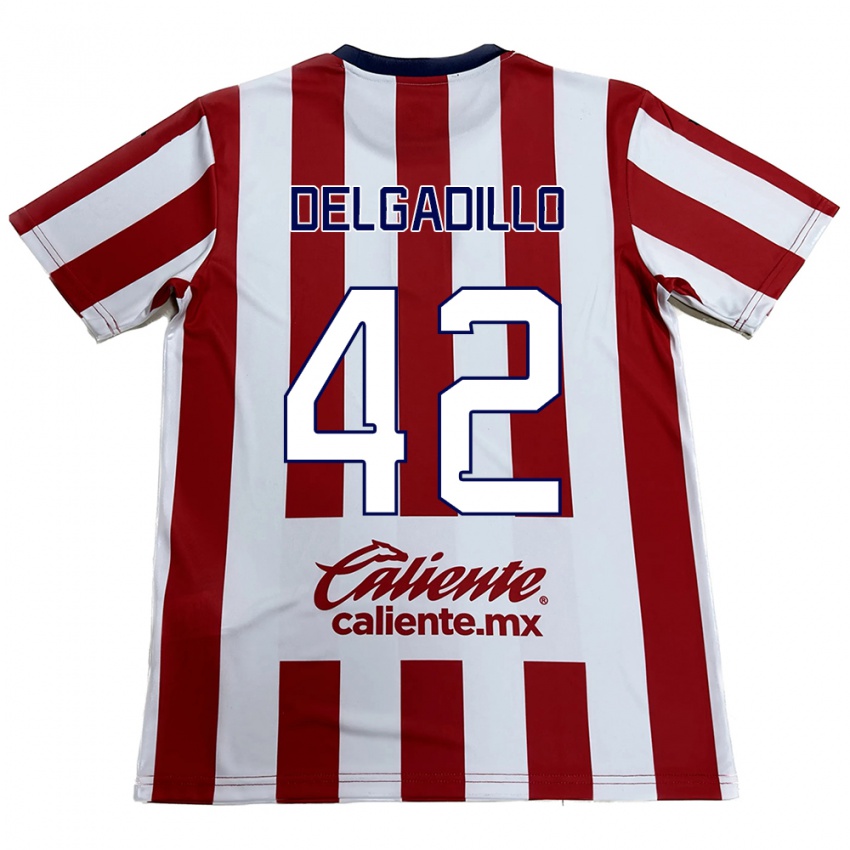 Heren Diego Delgadillo #42 Rood Wit Thuisshirt Thuistenue 2024/25 T-Shirt België