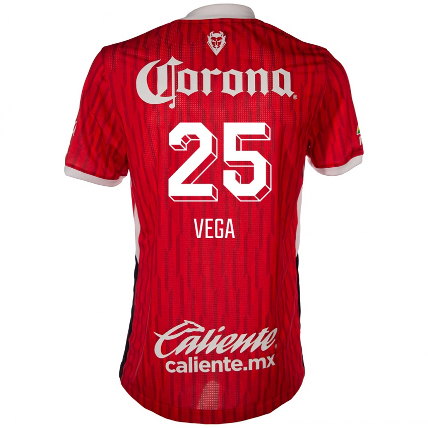 Heren Alexis Vega #25 Rood Wit Thuisshirt Thuistenue 2024/25 T-Shirt België