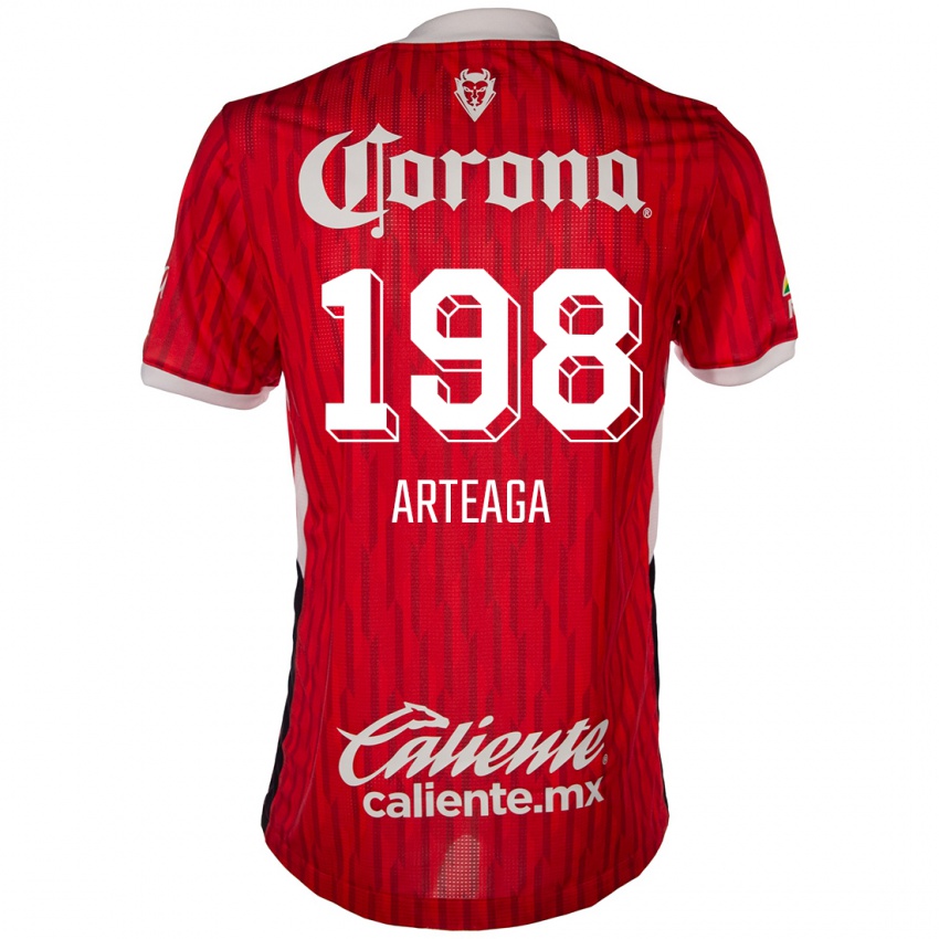 Heren Víctor Arteaga #198 Rood Wit Thuisshirt Thuistenue 2024/25 T-Shirt België