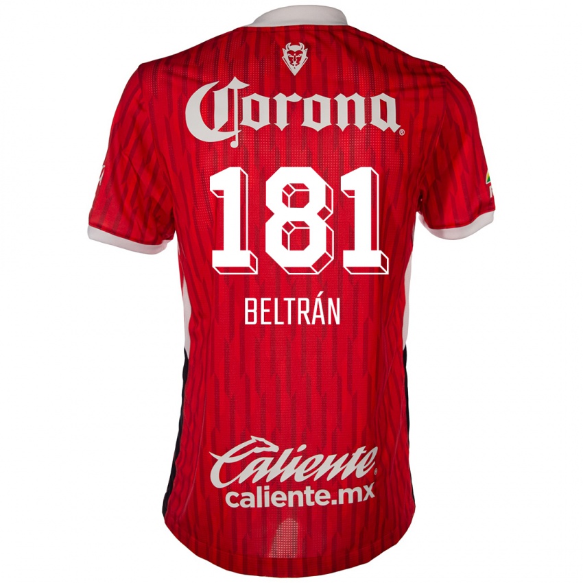 Homme Maillot Ronaldo Beltrán #181 Rouge Blanc Tenues Domicile 2024/25 T-Shirt Belgique