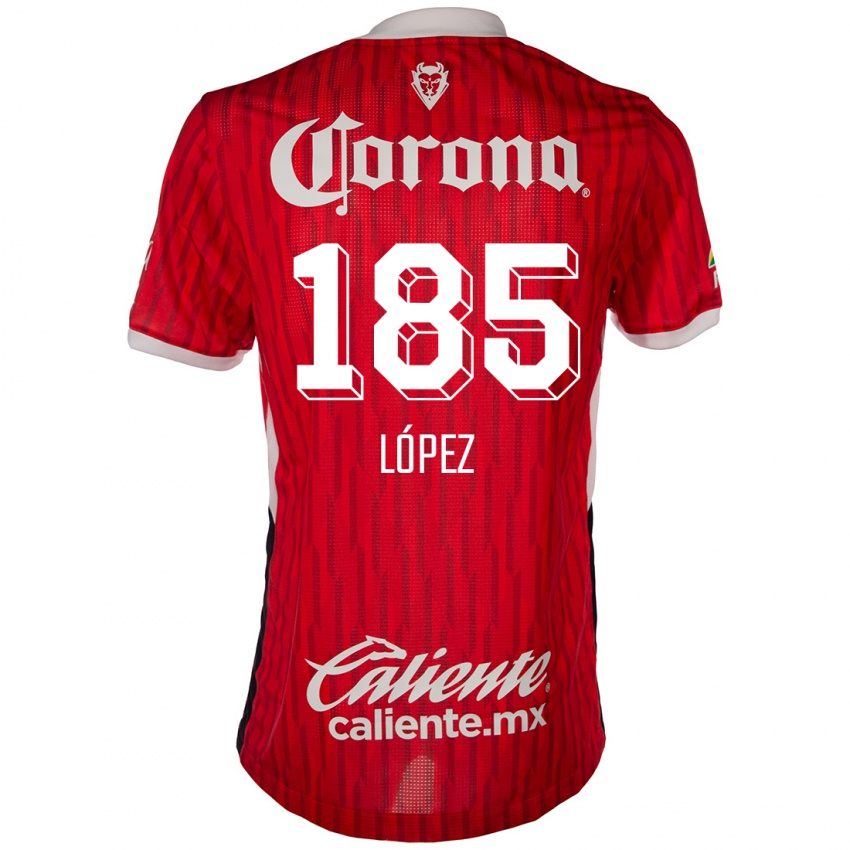 Heren David López #185 Rood Wit Thuisshirt Thuistenue 2024/25 T-Shirt België