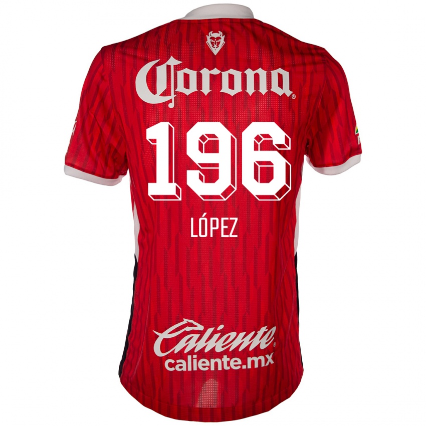 Heren Ethan López #196 Rood Wit Thuisshirt Thuistenue 2024/25 T-Shirt België