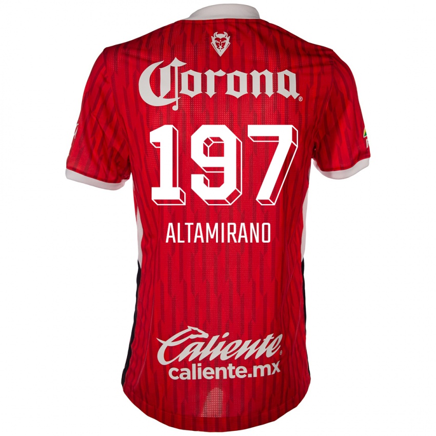 Heren Óscar Altamirano #197 Rood Wit Thuisshirt Thuistenue 2024/25 T-Shirt België