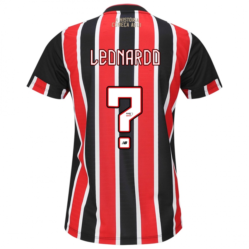 Heren Hugo Leonardo #0 Zwart Rood Wit Uitshirt Uittenue 2024/25 T-Shirt België