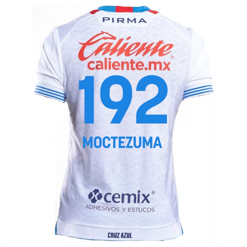 Homme Maillot Brayan Moctezuma #192 Blanc Bleu Tenues Extérieur 2024/25 T-Shirt Belgique