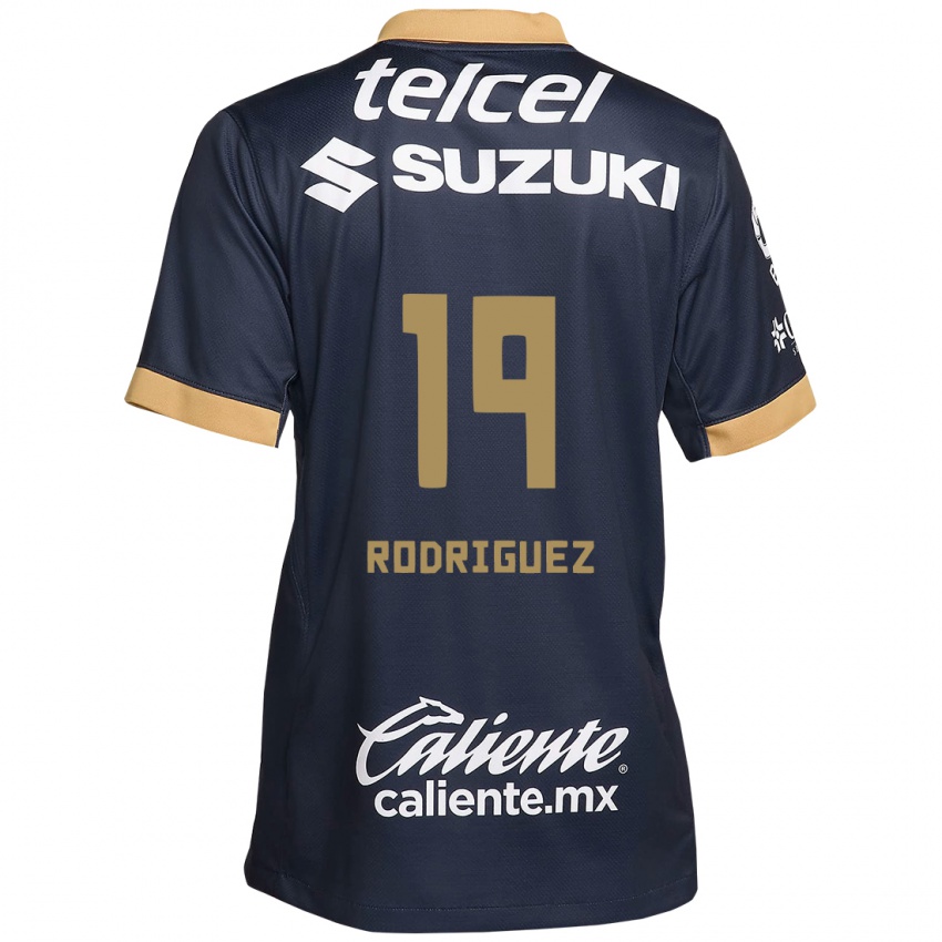 Heren Yaneisy Rodriguez #19 Obsidiaan Goud Wit Uitshirt Uittenue 2024/25 T-Shirt België