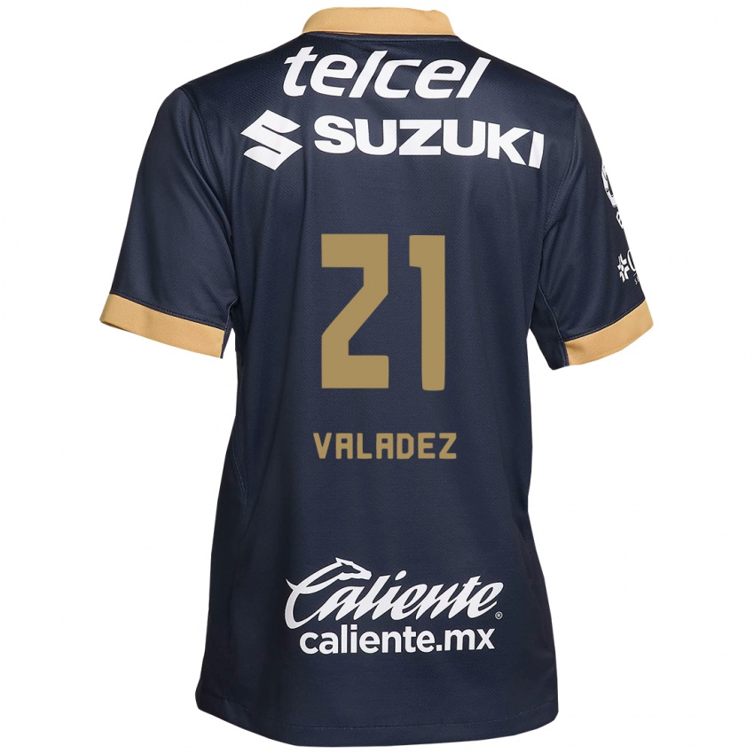 Heren Natalia Macias Valadez #21 Obsidiaan Goud Wit Uitshirt Uittenue 2024/25 T-Shirt België