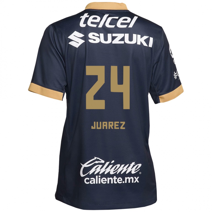 Heren Gabriela Juarez #24 Obsidiaan Goud Wit Uitshirt Uittenue 2024/25 T-Shirt België