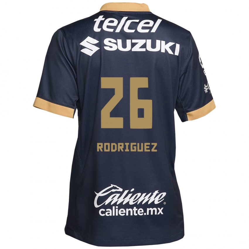 Heren Lucia Rodriguez #26 Obsidiaan Goud Wit Uitshirt Uittenue 2024/25 T-Shirt België