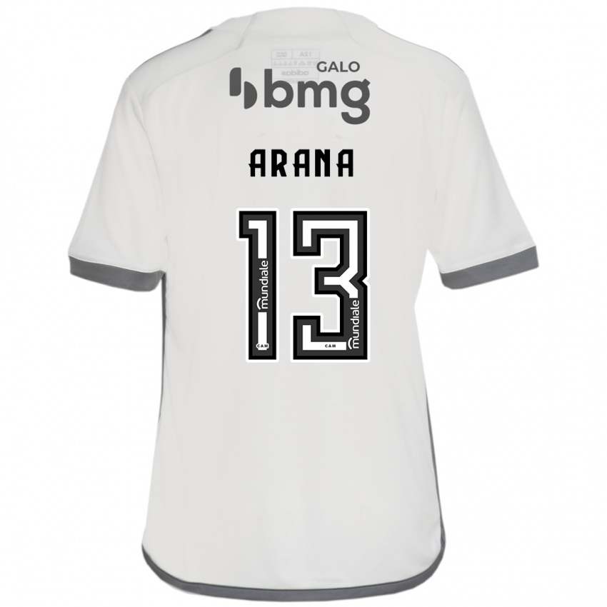 Homme Maillot Guilherme Arana #13 Blanc Cassé Tenues Extérieur 2024/25 T-Shirt Belgique