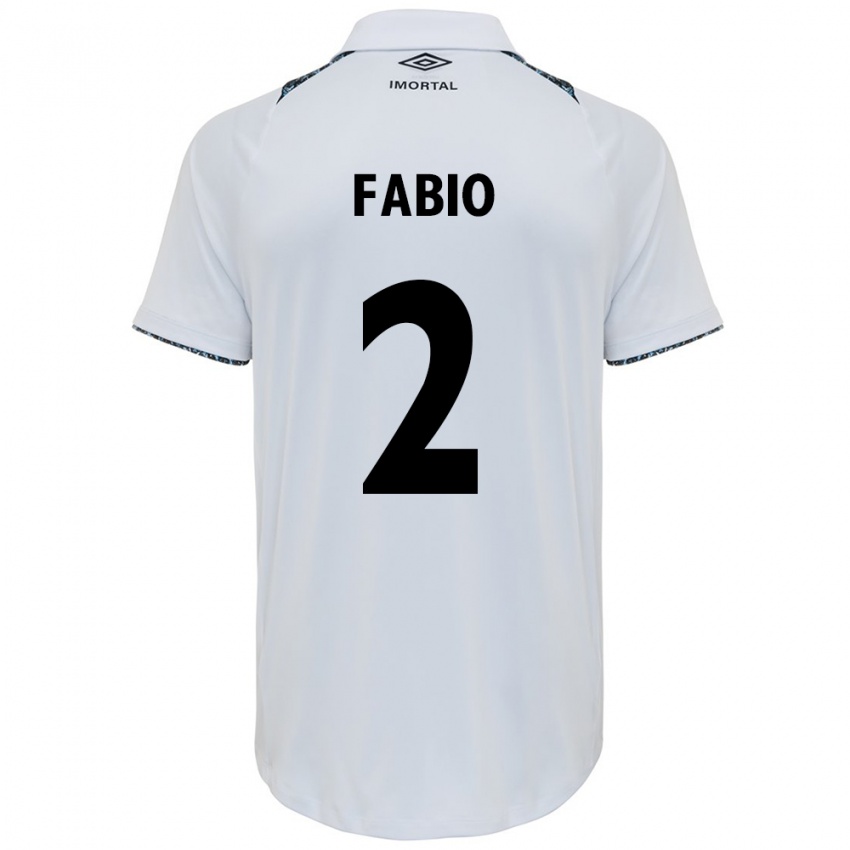 Homme Maillot Fábio #2 Blanc Bleu Tenues Extérieur 2024/25 T-Shirt Belgique