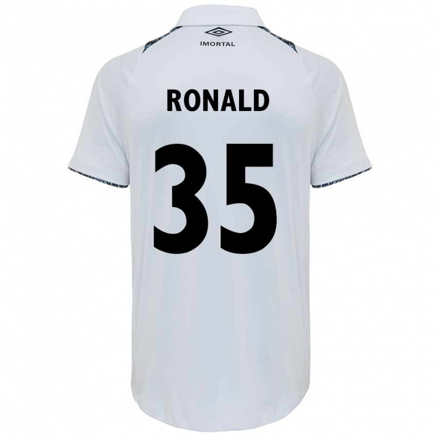 Heren Ronald #35 Wit Blauw Uitshirt Uittenue 2024/25 T-Shirt België