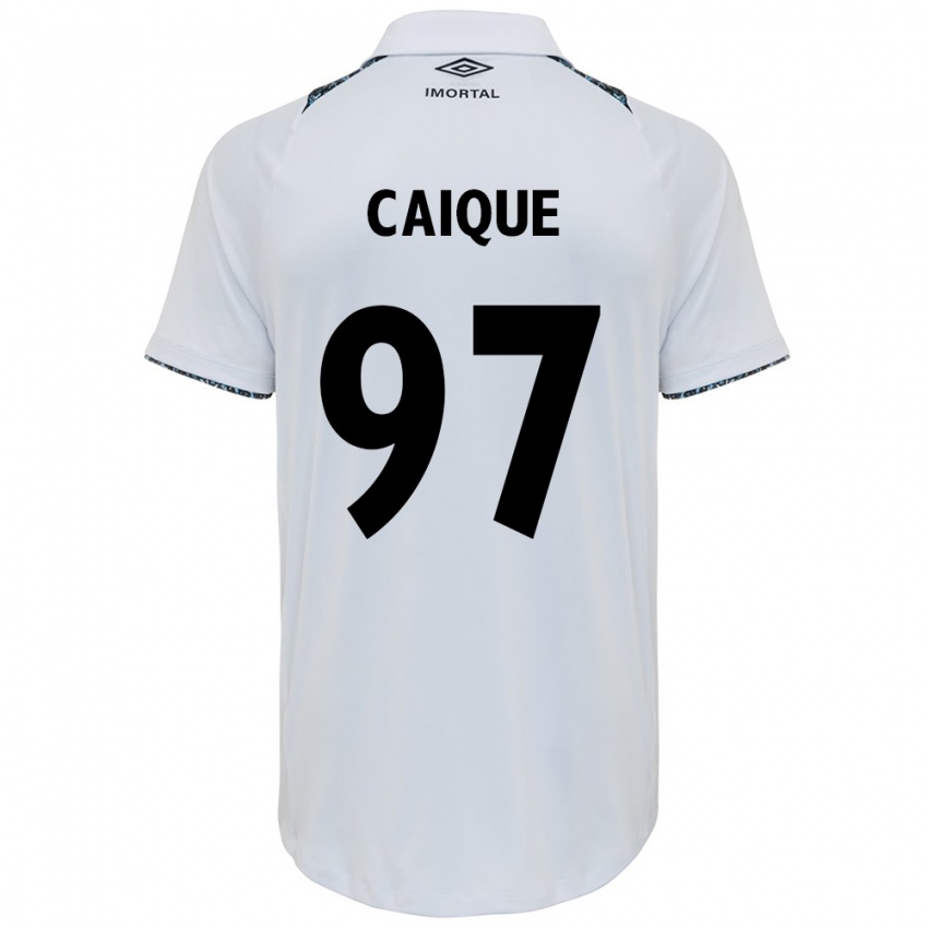 Heren Caíque #97 Wit Blauw Uitshirt Uittenue 2024/25 T-Shirt België