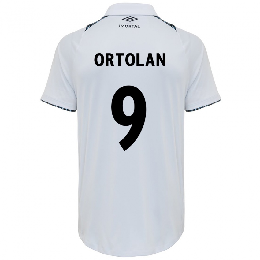 Heren Dani Ortolan #9 Wit Blauw Uitshirt Uittenue 2024/25 T-Shirt België