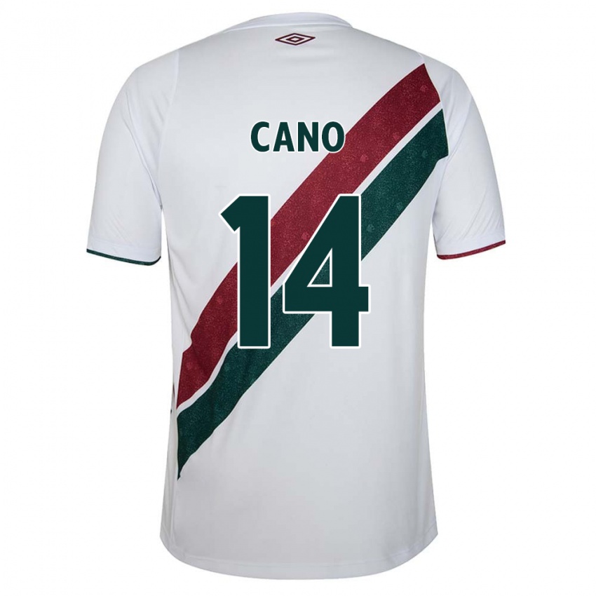 Heren Germán Cano #14 Wit Groen Kastanjebruin Uitshirt Uittenue 2024/25 T-Shirt België