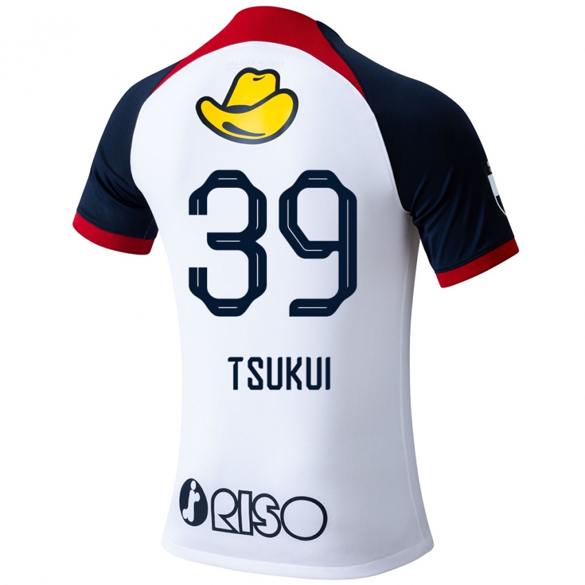 Herren Keisuke Tsukui #39 Weiß Blau Rot Auswärtstrikot Trikot 2024/25 T-Shirt Belgien