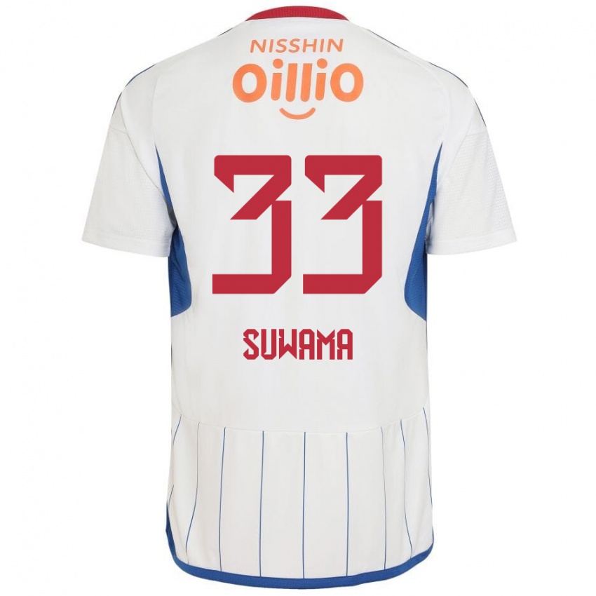 Heren Kosei Suwama #33 Wit Blauw Rood Uitshirt Uittenue 2024/25 T-Shirt België