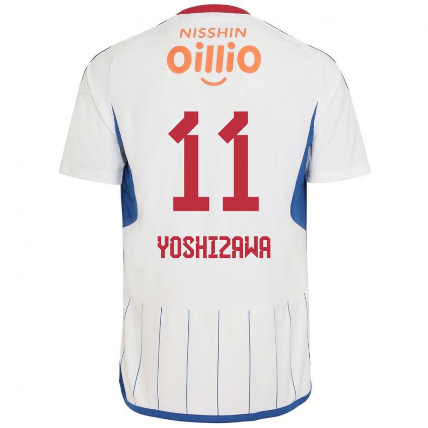 Heren Mirai Yoshizawa #11 Wit Blauw Rood Uitshirt Uittenue 2024/25 T-Shirt België