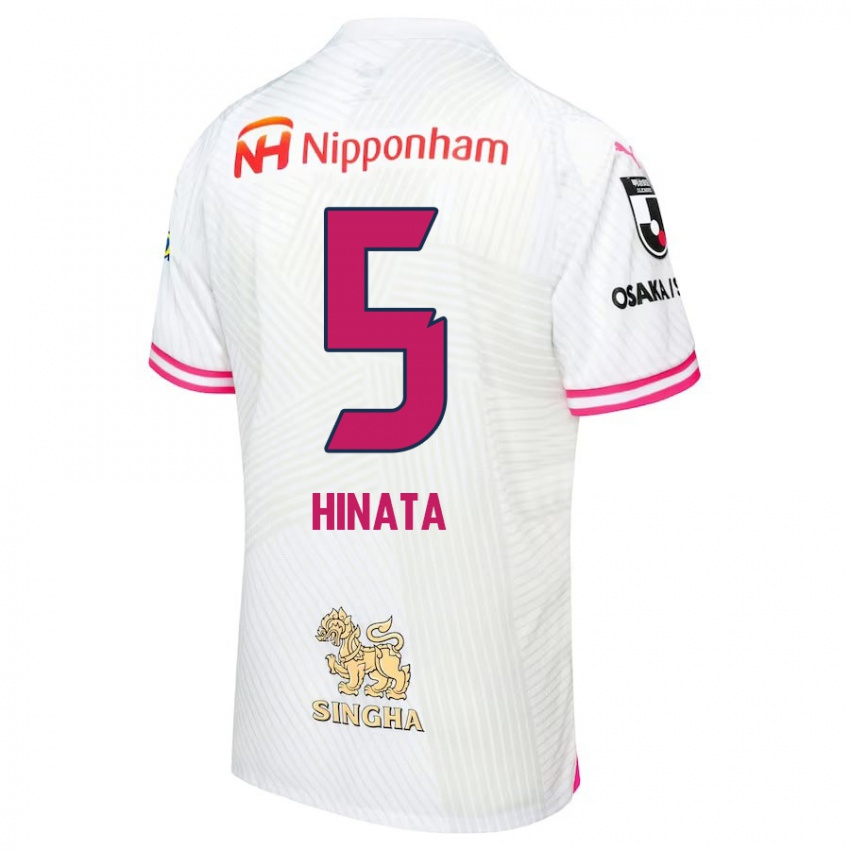 Herren Hinata Kida #5 Weiß Rosa Auswärtstrikot Trikot 2024/25 T-Shirt Belgien