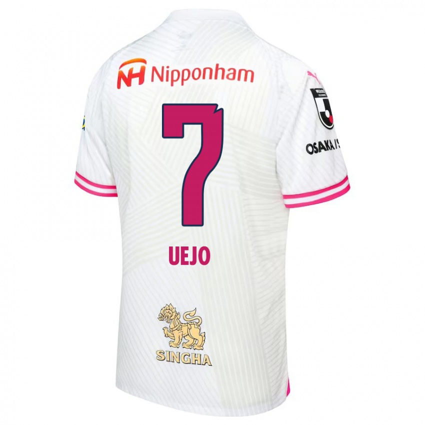 Herren Satoki Uejo #7 Weiß Rosa Auswärtstrikot Trikot 2024/25 T-Shirt Belgien