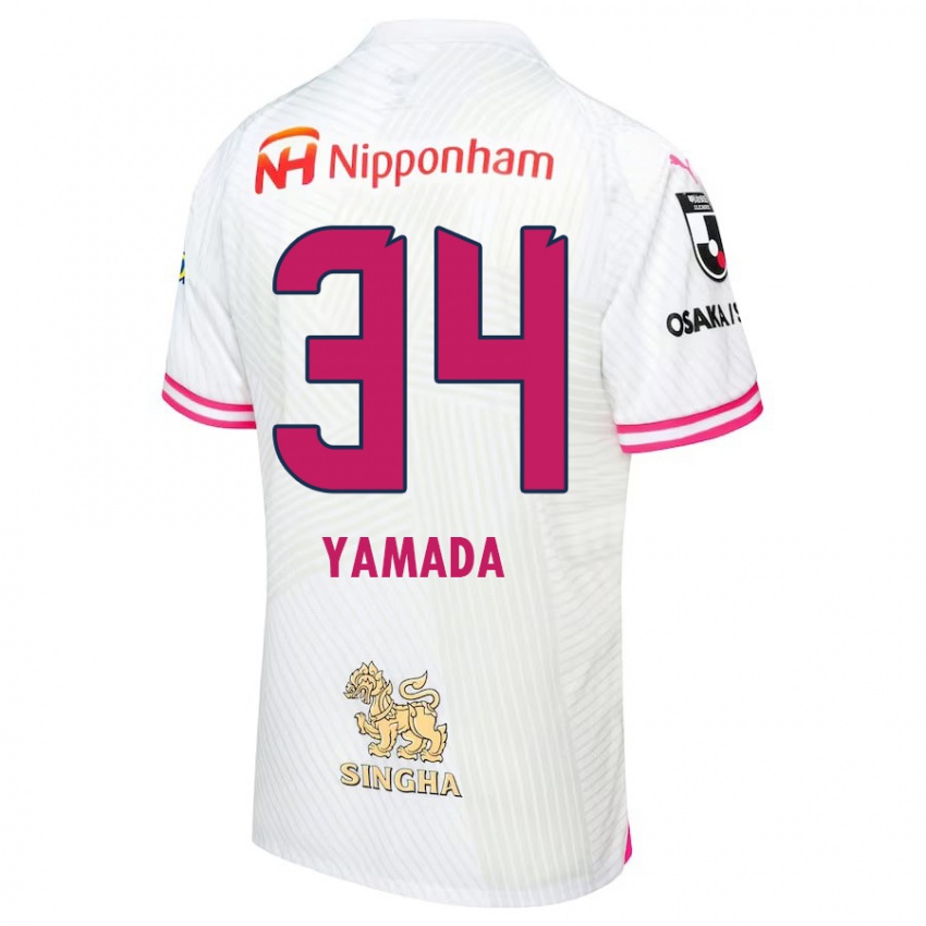 Herren Hiroto Yamada #34 Weiß Rosa Auswärtstrikot Trikot 2024/25 T-Shirt Belgien