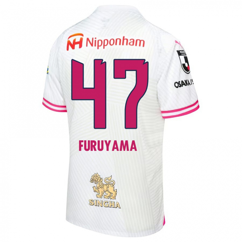 Homme Maillot Kengo Furuyama #47 Blanc Rose Tenues Extérieur 2024/25 T-Shirt Belgique