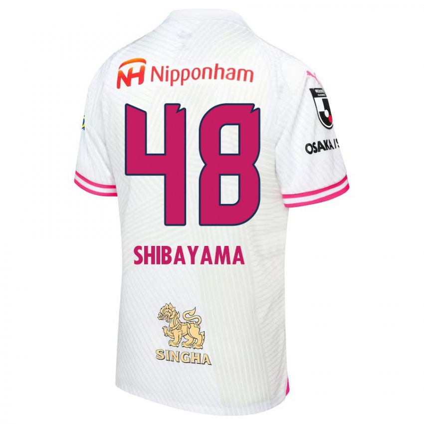 Herren Masaya Shibayama #48 Weiß Rosa Auswärtstrikot Trikot 2024/25 T-Shirt Belgien