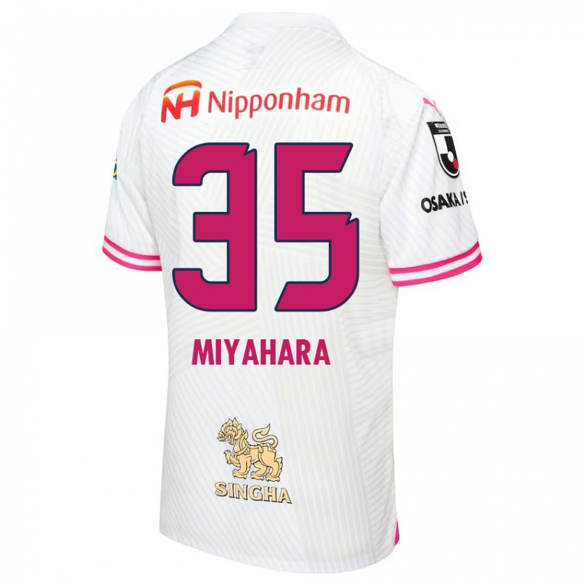 Herren Jinta Miyahara #35 Weiß Rosa Auswärtstrikot Trikot 2024/25 T-Shirt Belgien