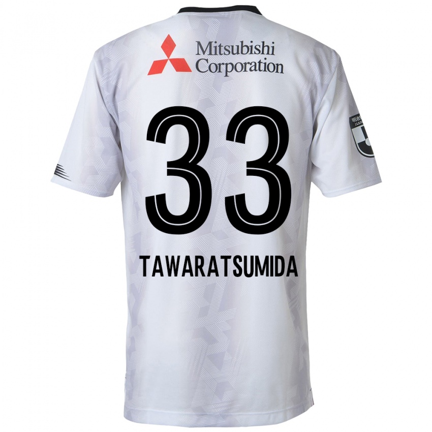 Heren Kota Tawaratsumida #33 Wit Zwart Uitshirt Uittenue 2024/25 T-Shirt België