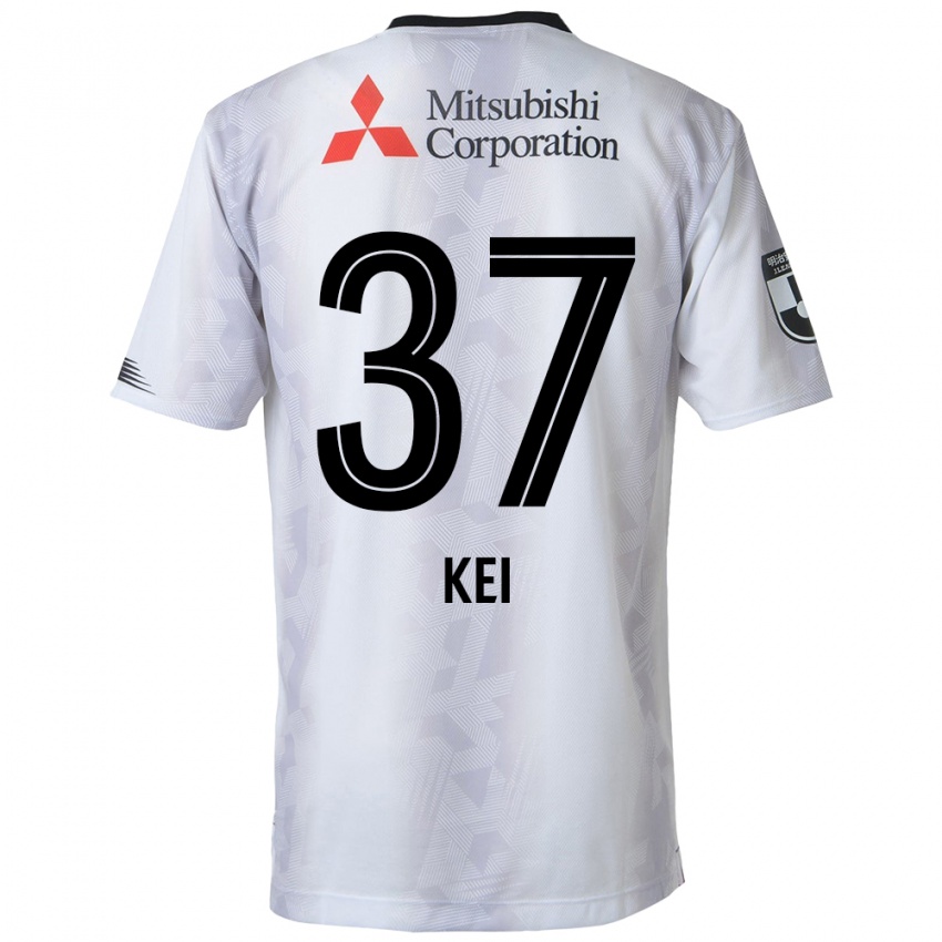 Heren Kei Koizumi #37 Wit Zwart Uitshirt Uittenue 2024/25 T-Shirt België