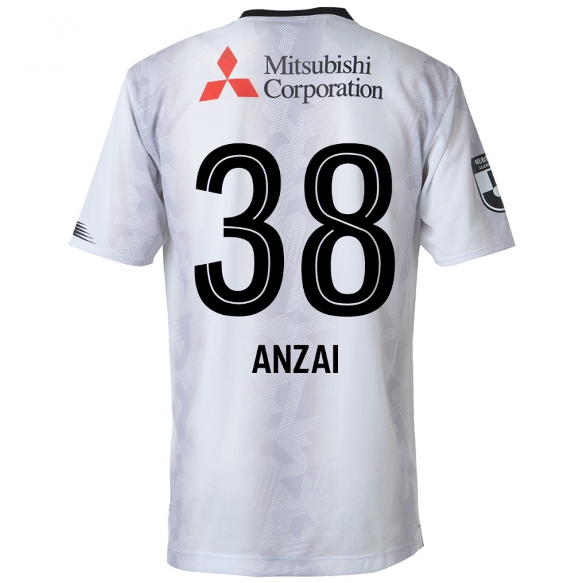 Heren Soma Anzai #38 Wit Zwart Uitshirt Uittenue 2024/25 T-Shirt België