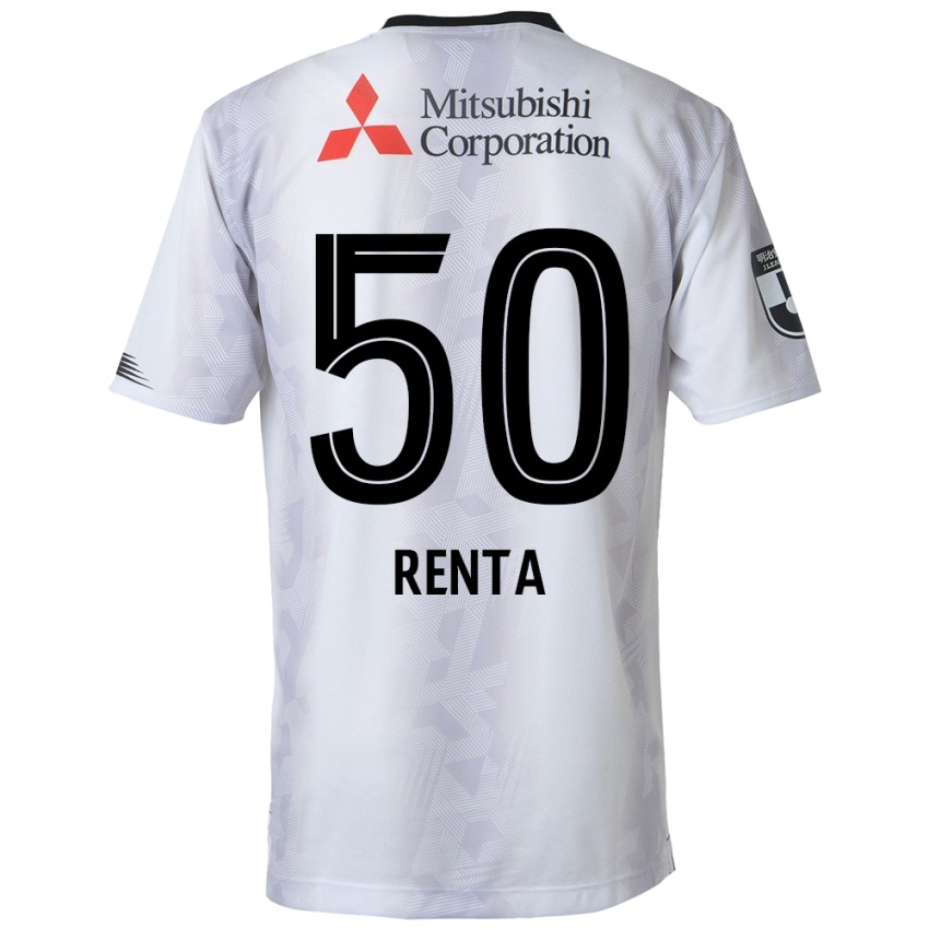 Heren Renta Higashi #50 Wit Zwart Uitshirt Uittenue 2024/25 T-Shirt België