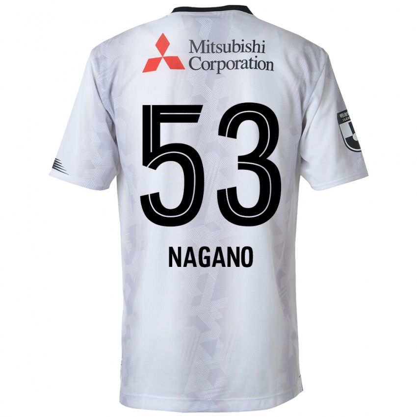 Heren Shuto Nagano #53 Wit Zwart Uitshirt Uittenue 2024/25 T-Shirt België