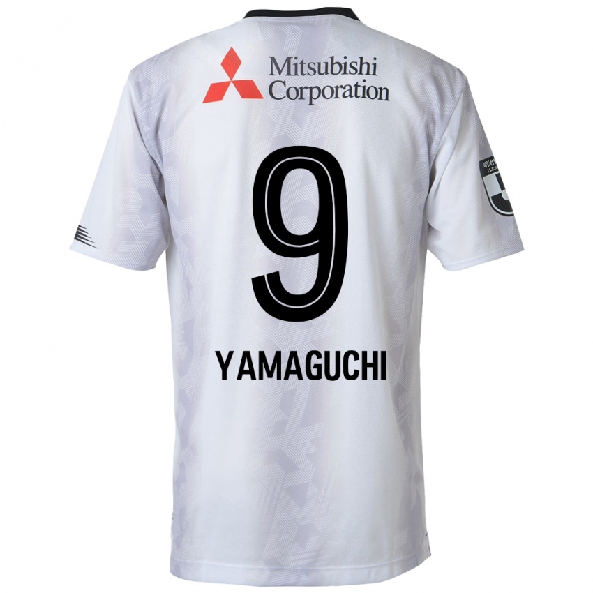 Heren Taiyo Yamaguchi #9 Wit Zwart Uitshirt Uittenue 2024/25 T-Shirt België